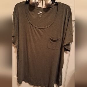Women's Old Navy Olive colored shirt sleeve top GUC